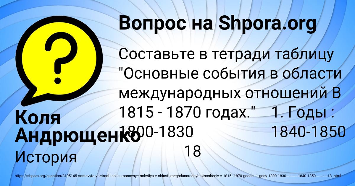 Картинка с текстом вопроса от пользователя Коля Андрющенко