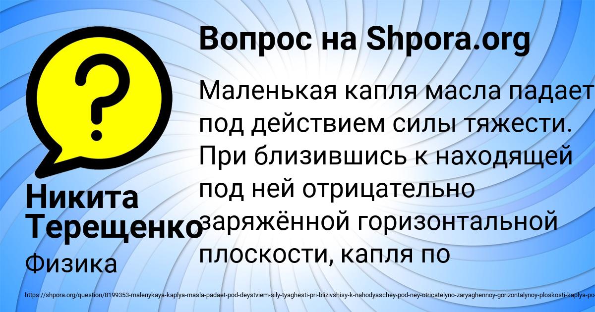 Картинка с текстом вопроса от пользователя Никита Терещенко