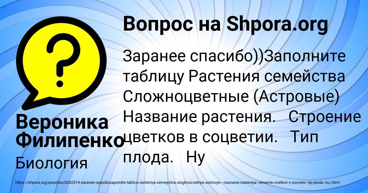 Картинка с текстом вопроса от пользователя Вероника Филипенко