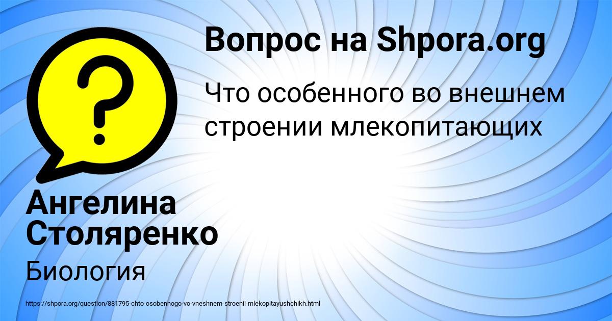 Картинка с текстом вопроса от пользователя Ангелина Столяренко