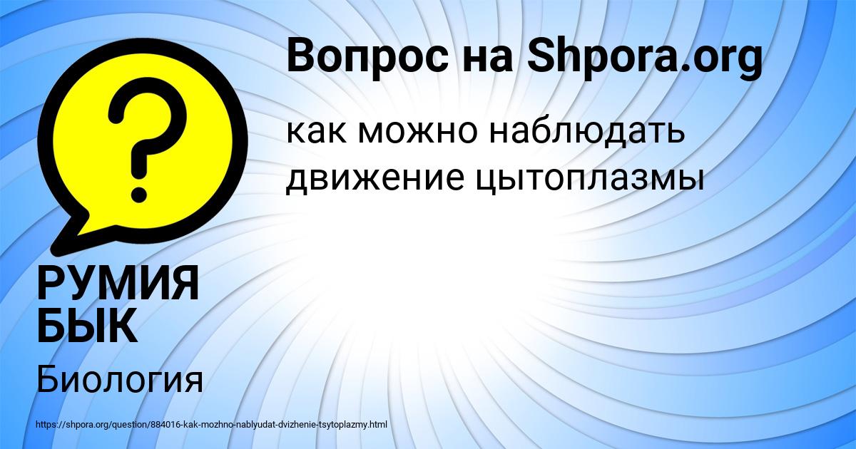 Картинка с текстом вопроса от пользователя РУМИЯ БЫК