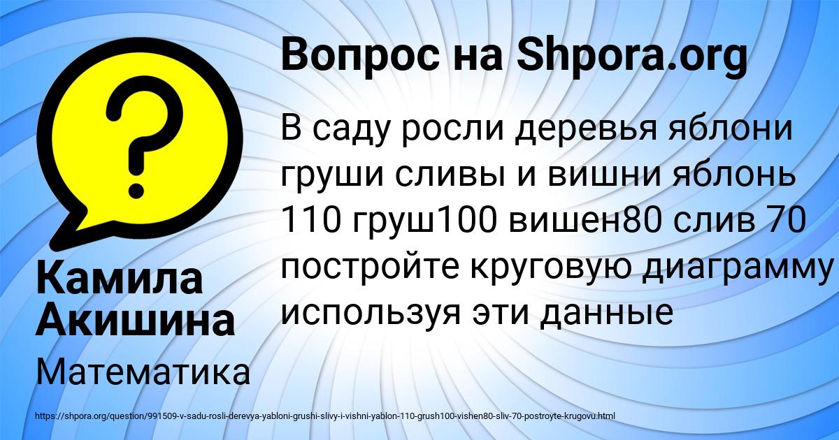 Картинка с текстом вопроса от пользователя Камила Акишина